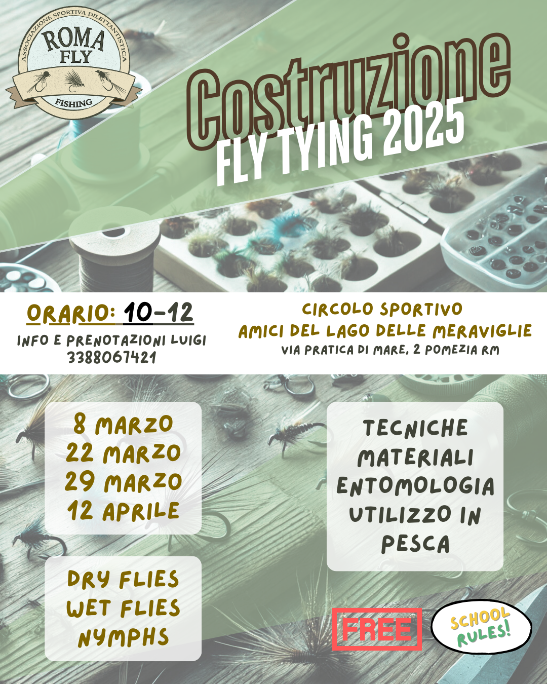 Al momento stai visualizzando Corso costruzione mosche artificiali